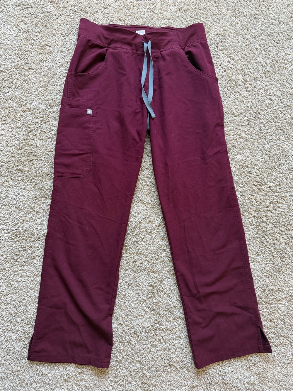 Figs Technical Collection Scrub Pants — Burgundy size S